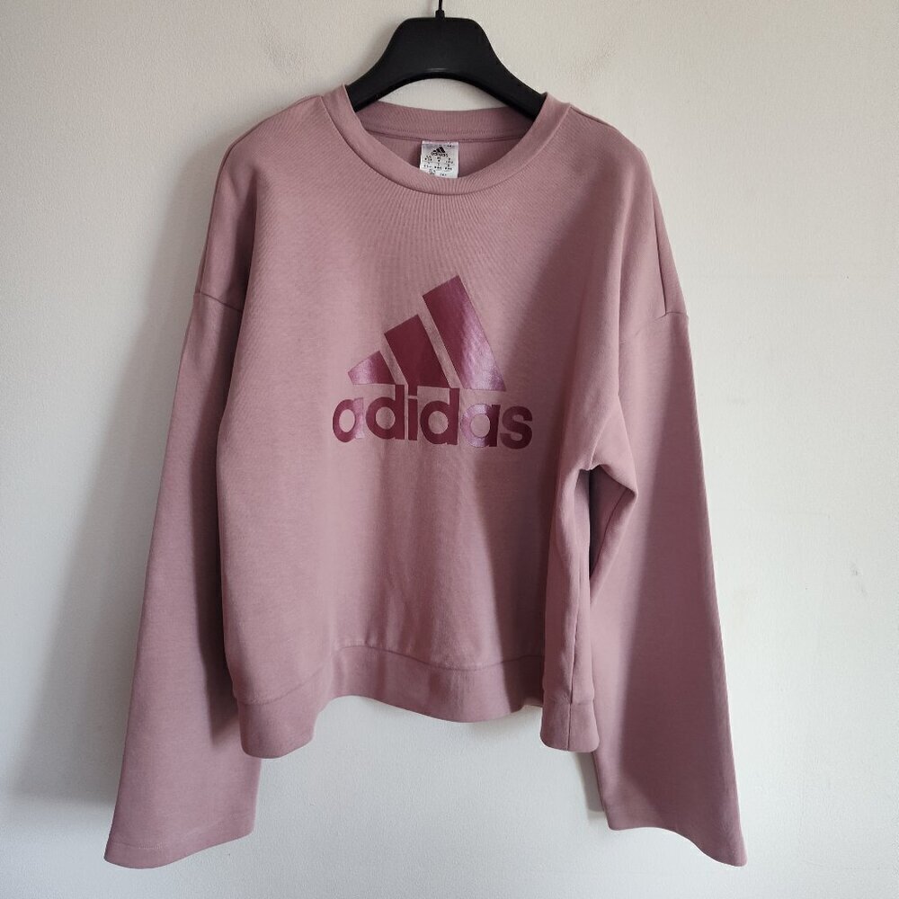 Ladies SZ M Adidas Mauve Long-Sleeve Hoodie